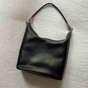 Gucci Black Leather Hobo Shoulder Bag (Vintage)